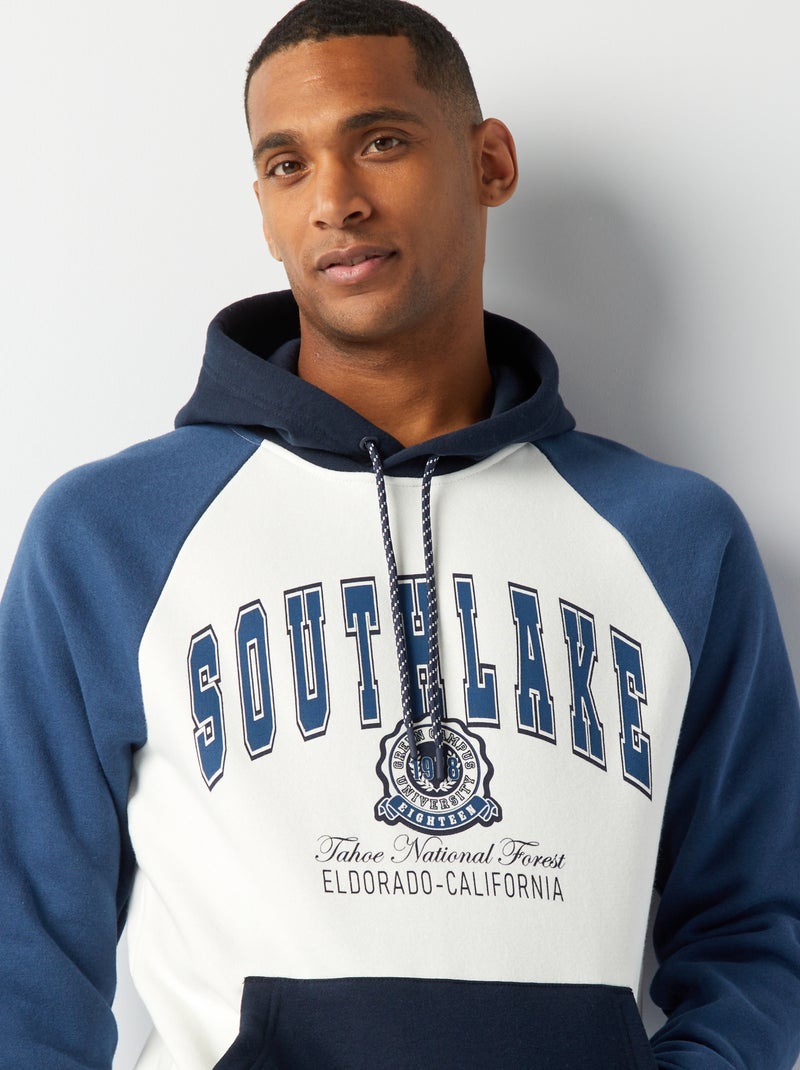 Sudadera de chándal tipo universidad americana BLANCO - Kiabi