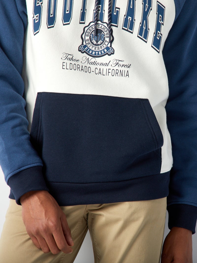 Sudadera de chándal tipo universidad americana BLANCO Hombre