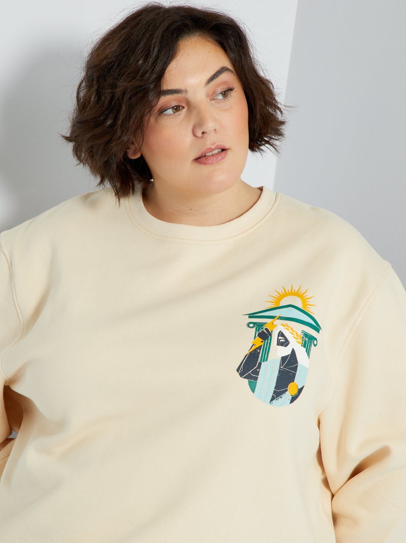 Sudadera de chándal unisex BEIGE - Kiabi