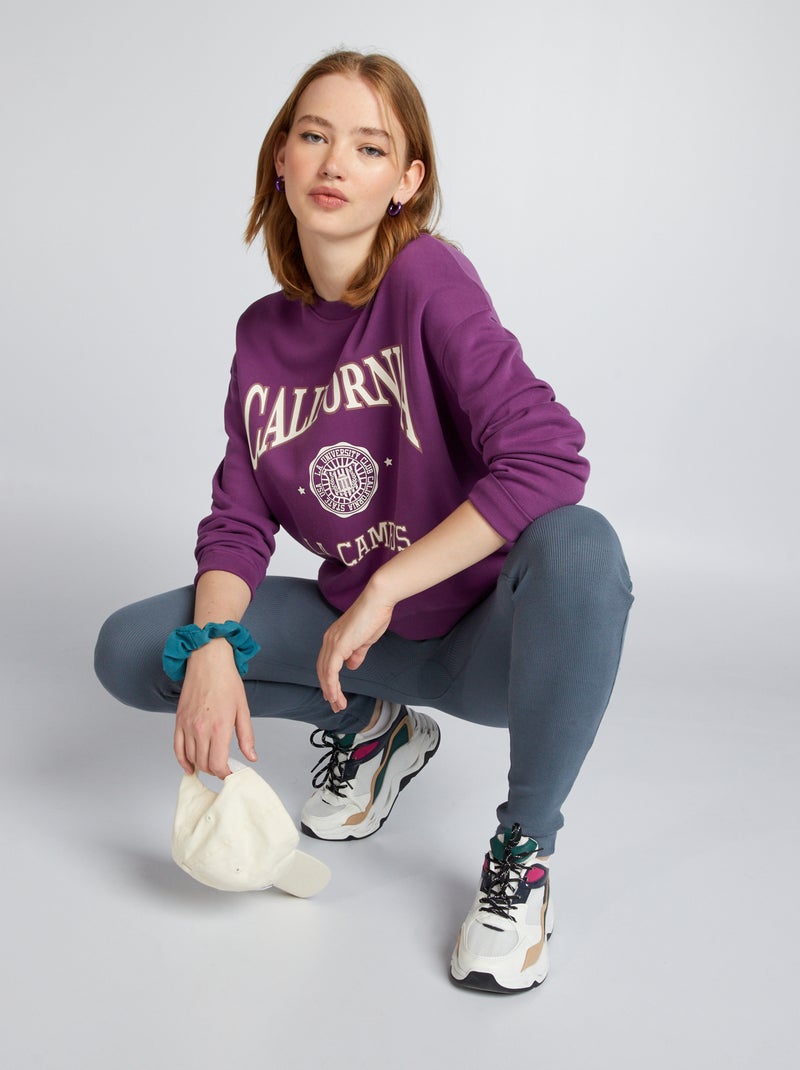 Sudadera de chándal universidad americana ROSA - Kiabi