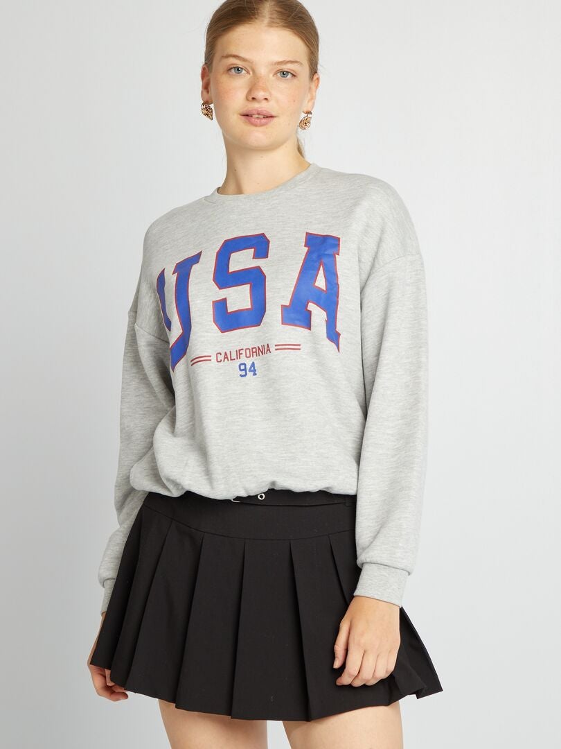 Sudadera de chándal 'USA' GRIS - Kiabi