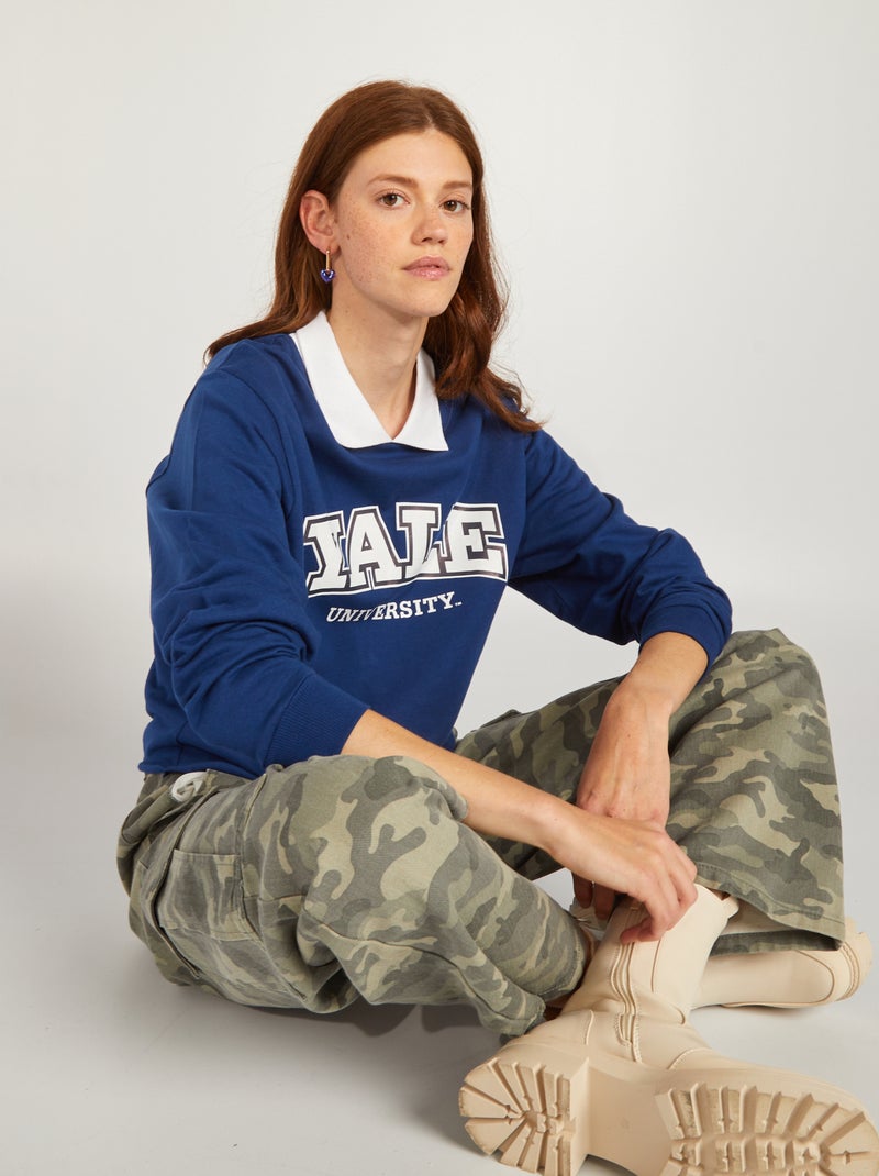 Sudadera de chándal 'Yale' azul marino - Kiabi