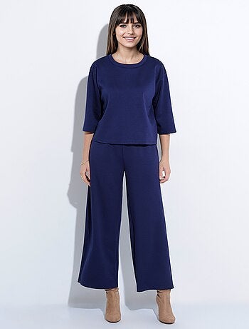 Sudadera de corte cómodo con mangas 3/4 - Afibel