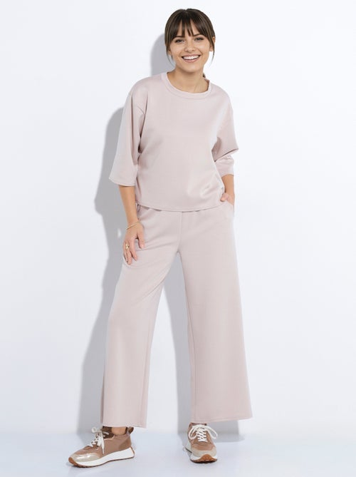 Sudadera de corte cómodo con mangas 3/4 - Afibel - Kiabi