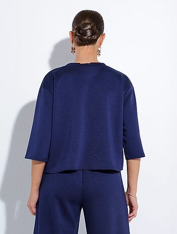 Sudadera de corte cómodo con mangas 3/4