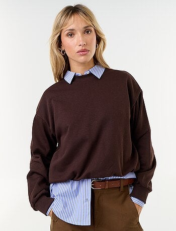 Sudadera de corte globo de felpa