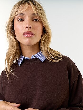 Sudadera de corte globo de felpa