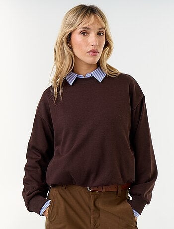 Sudadera de corte globo de felpa