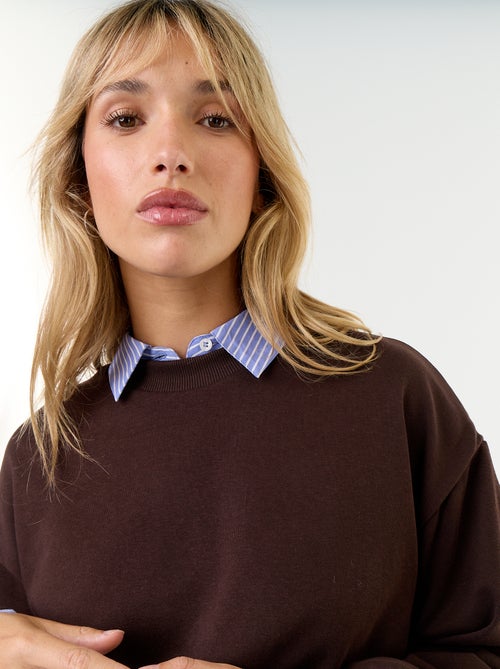 Sudadera de corte globo de felpa - Kiabi