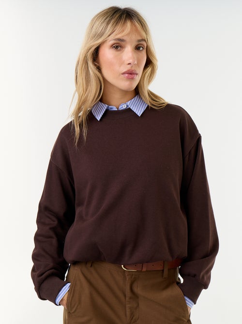 Sudadera de corte globo de felpa - Kiabi