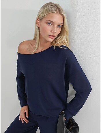 Sudadera de corte relajado con cuello asimétrico busem