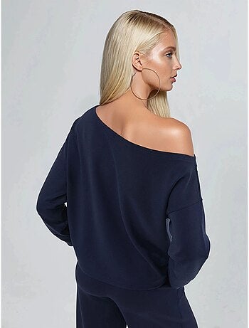 Sudadera de corte relajado con cuello asimétrico busem