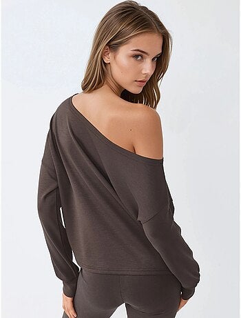 Sudadera de corte relajado con cuello asimétrico busem