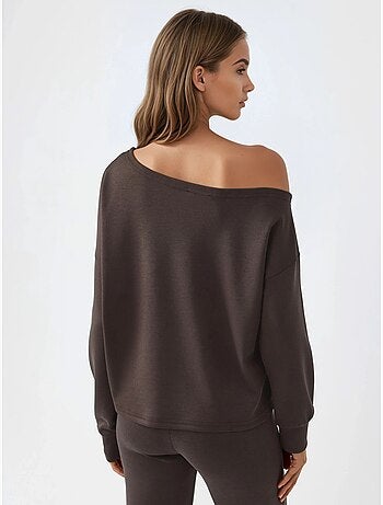 Sudadera de corte relajado con cuello asimétrico busem