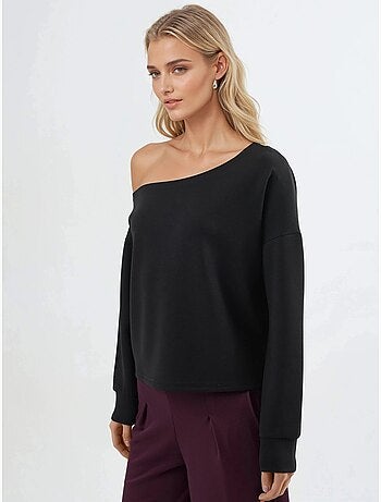 Sudadera de corte relajado con cuello asimétrico busem
