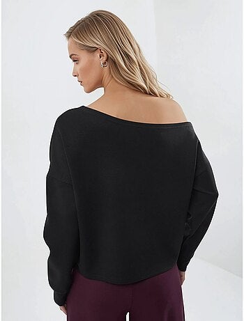 Sudadera de corte relajado con cuello asimétrico busem