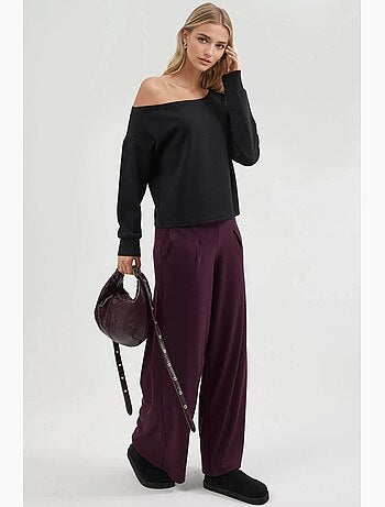 Sudadera de corte relajado con cuello asimétrico busem