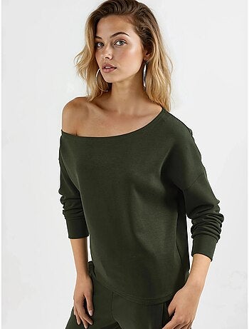 Sudadera de corte relajado con cuello asimétrico busem