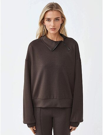 Sudadera de corte relajado con cuello y cremallera busem
