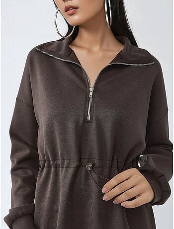 Sudadera de corte relajado con cuello y cremallera busem