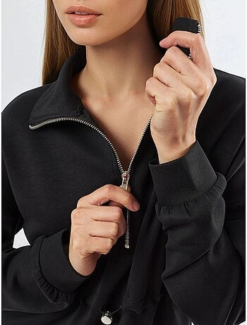 Sudadera de corte relajado con cuello y cremallera busem