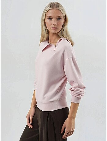 Sudadera de corte relajado con cuello y cremallera busem