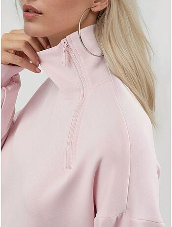 Sudadera de corte relajado con cuello y cremallera busem