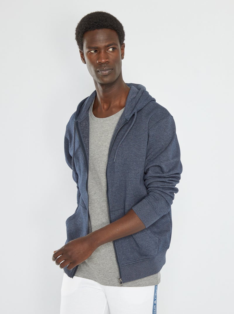 Sudadera de cremallera con capucha AZUL - Kiabi