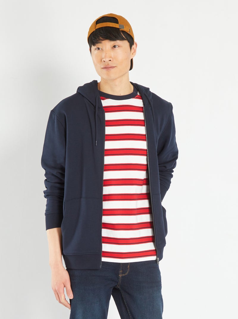Sudadera de cremallera con capucha AZUL - Kiabi