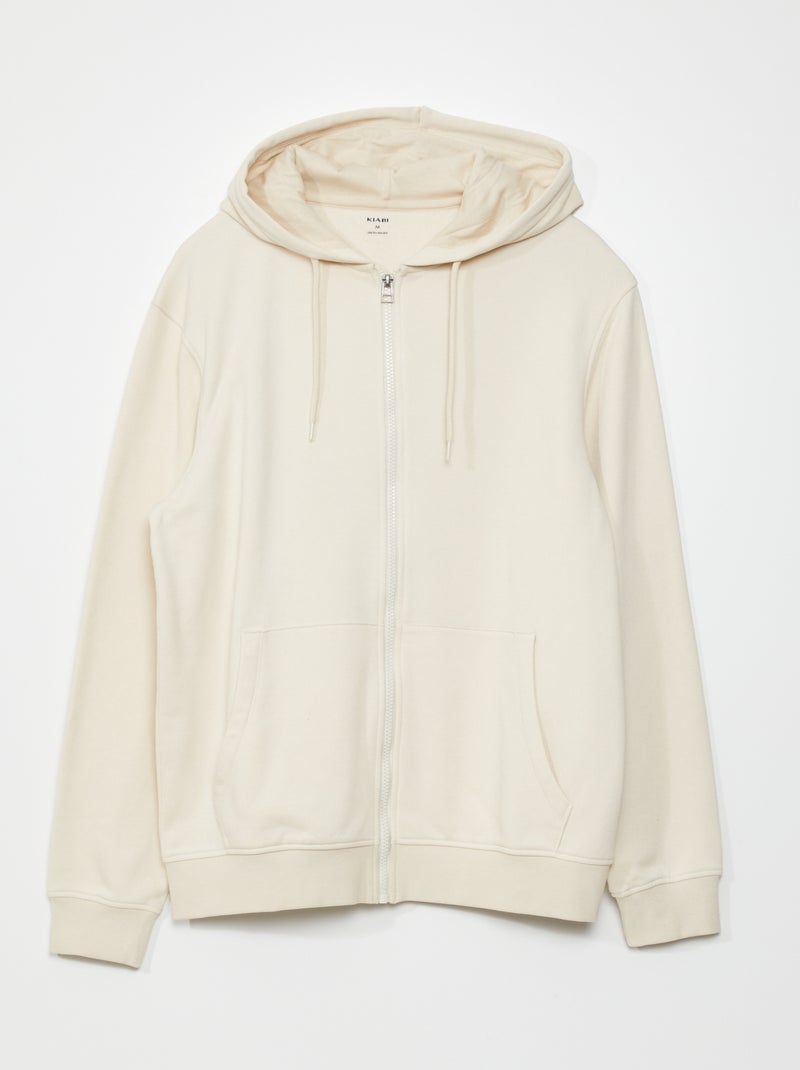 Sudadera de cremallera con capucha BEIGE - Kiabi