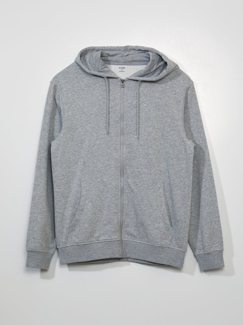 Sudadera de cremallera con capucha GRIS - Kiabi