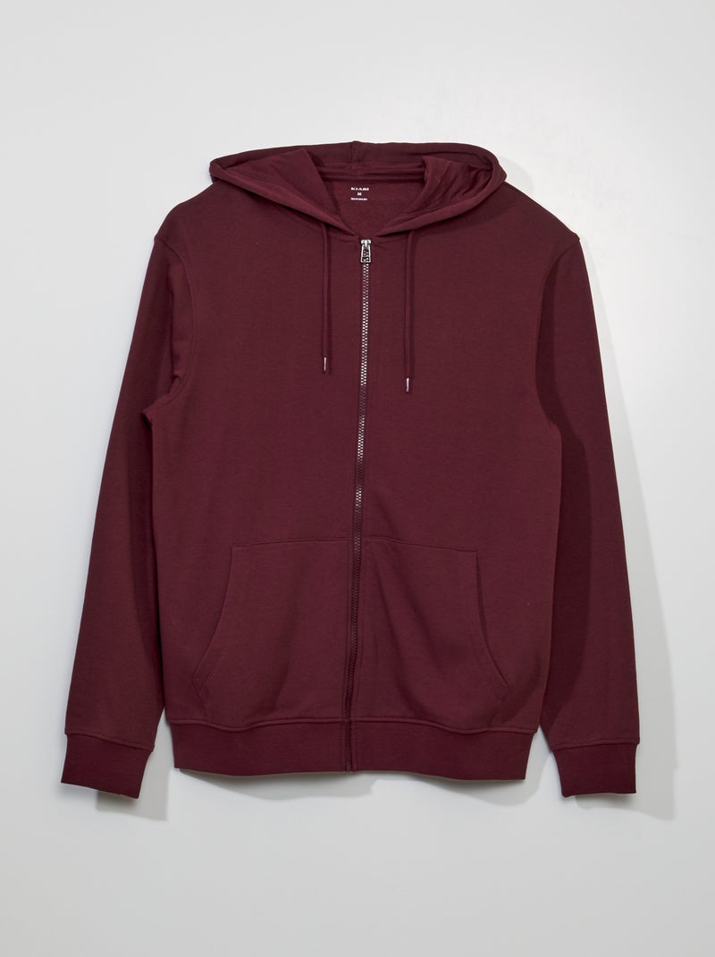 Sudadera de cremallera con capucha ROJO - Kiabi