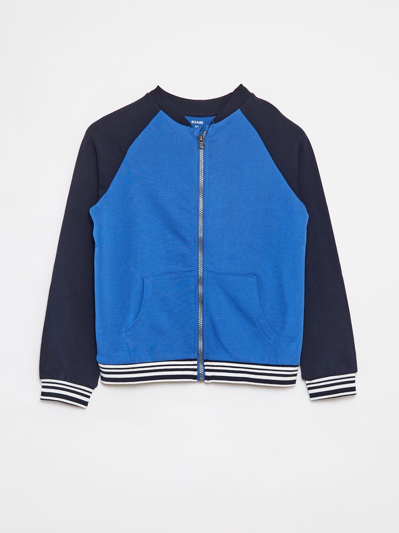 Sudadera de cuello alto con cremallera AZUL - Kiabi