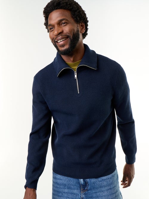 Sudadera de cuello alto con cremallera - Kiabi