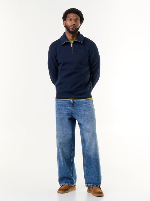 Sudadera de cuello alto con cremallera - Kiabi