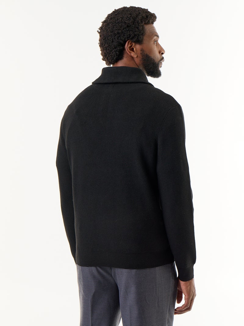 Sudadera de cuello alto con cremallera Negro - Kiabi