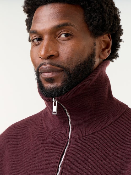 Sudadera de cuello alto con cremallera - Kiabi
