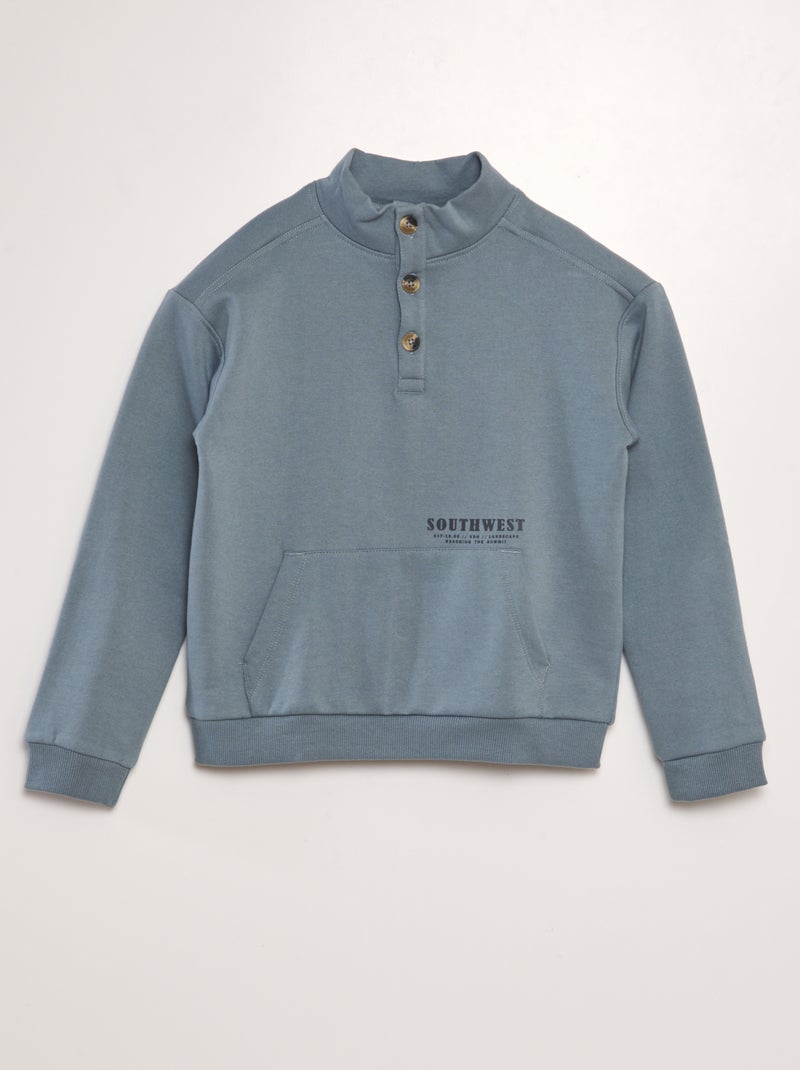 Sudadera de cuello alto con estampado 'Nevada' AZUL - Kiabi