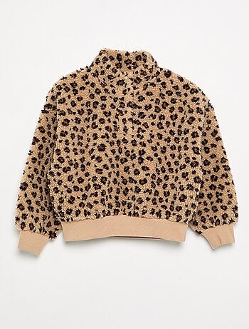 Sudadera de cuello alto de borreguito