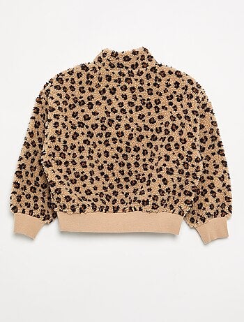 Sudadera de cuello alto de borreguito