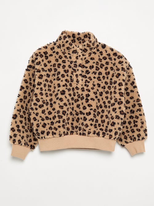Sudadera de cuello alto de borreguito - Kiabi Sudadera de cuello alto de borreguito - Kiabi