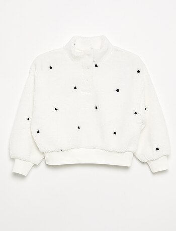 Sudadera de cuello alto de borreguito