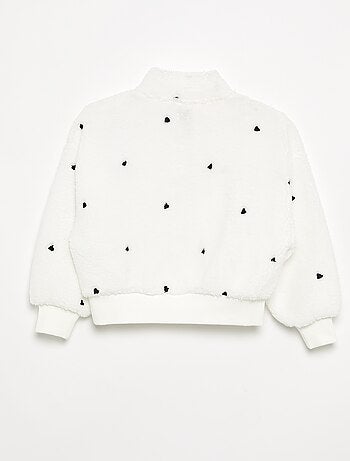 Sudadera de cuello alto de borreguito
