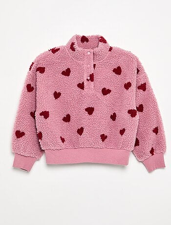 Sudadera de cuello alto de borreguito