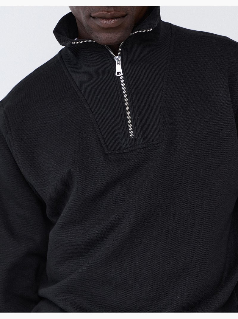 Sudadera de cuello alto, mo fashion Negro - Kiabi