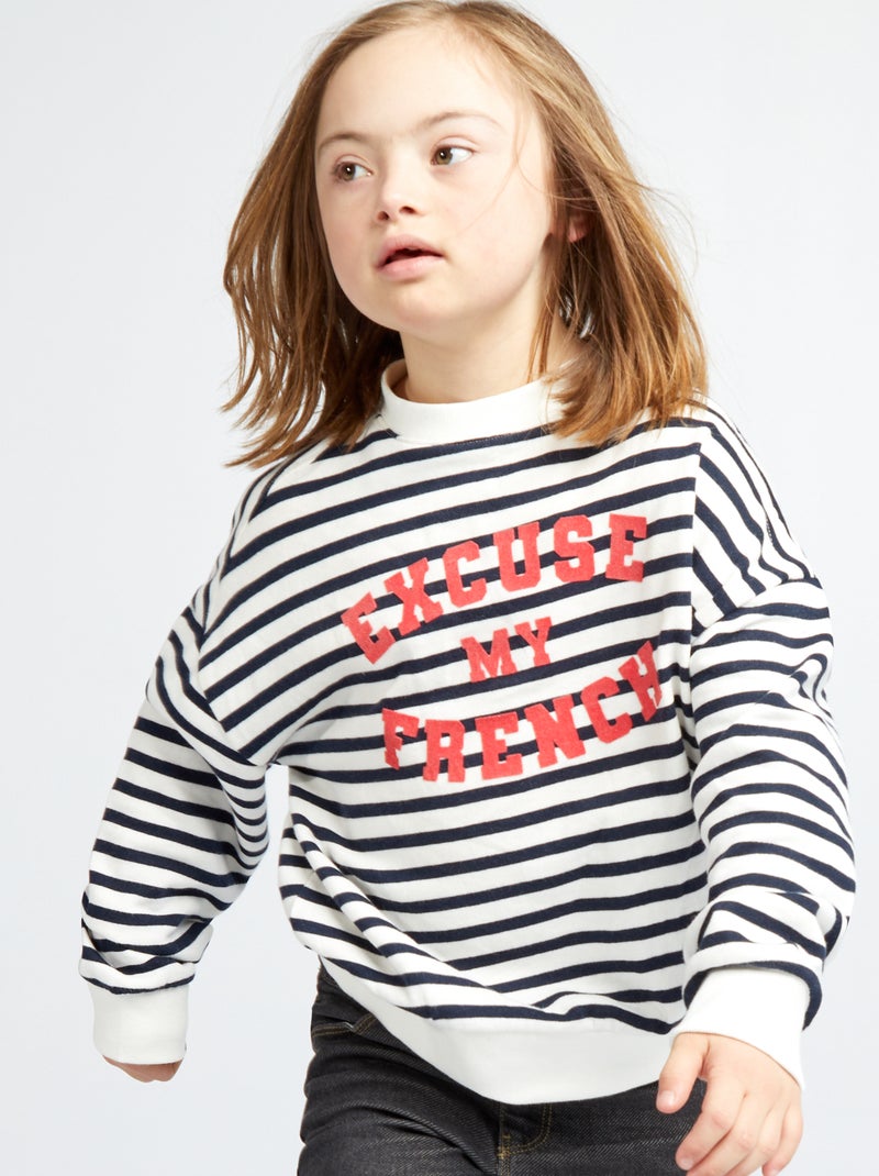 Sudadera de cuello redondo - So Easy BLANCO - Kiabi
