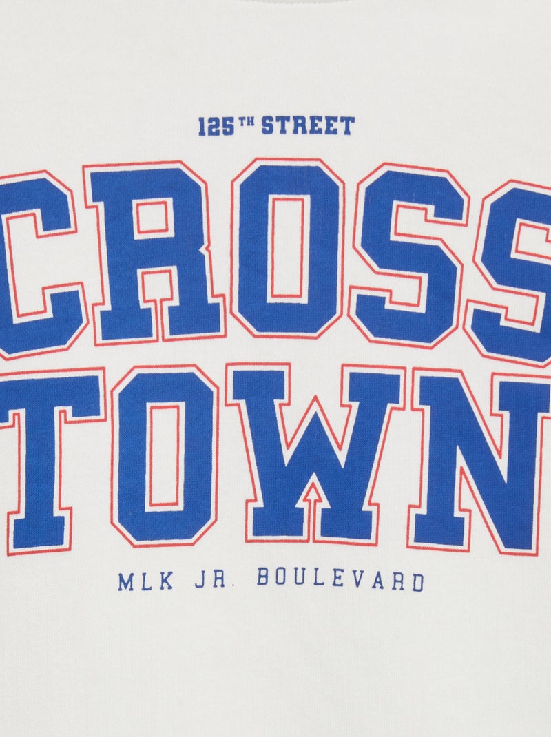 Sudadera de cuello redondo - So Easy BLANCO - Kiabi