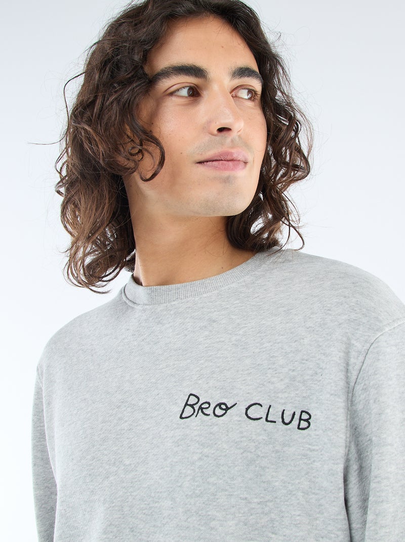 Sudadera de cuello redondo 'Agathe Sorlet x Kiabi' - San Valentín Gris - Kiabi