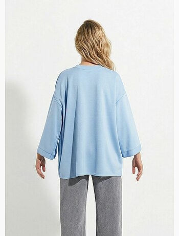 Sudadera de cuello redondo ancho, mangas 3/4 - AFIBEL