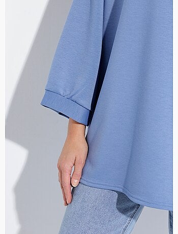 Sudadera de cuello redondo ancho, mangas 3/4 - AFIBEL